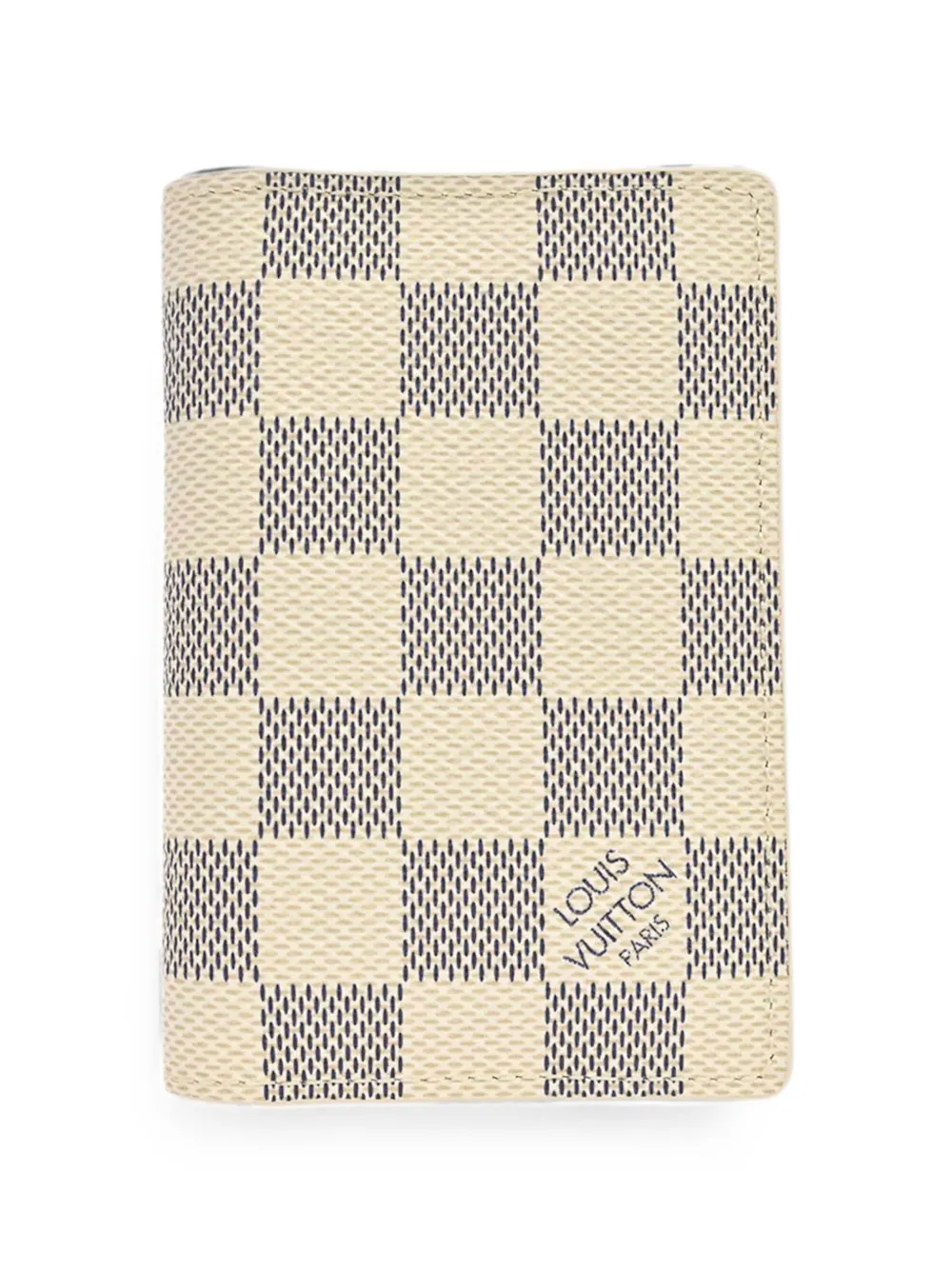 Pre-owned Louis Vuitton 2014 Damier Azur Cardholder In Neutrals