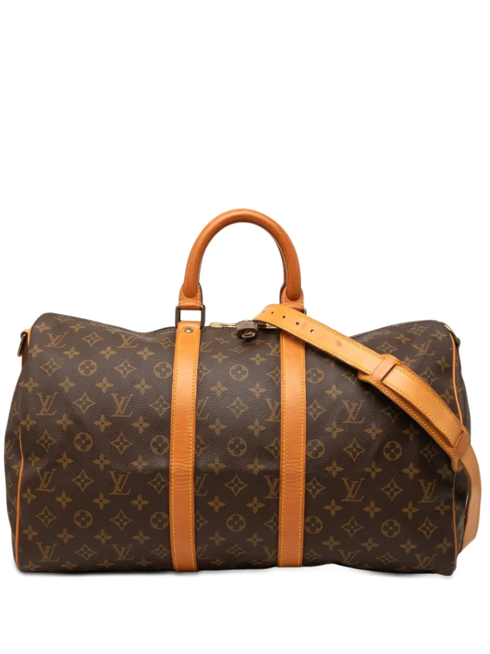Louis Vuitton Pre-Owned 1990 Monogram Keepall Bandouliere Reisetasche 45cm - Braun