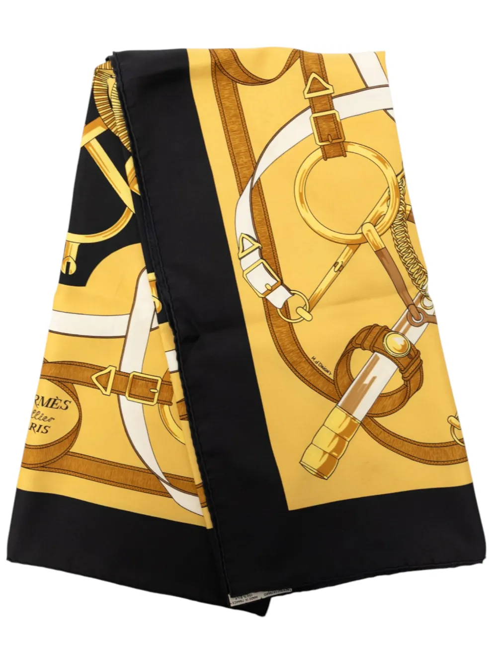 Hermès Pre-Owned 20th Century Eperon D Or Seidenschal 90cm - Schwarz