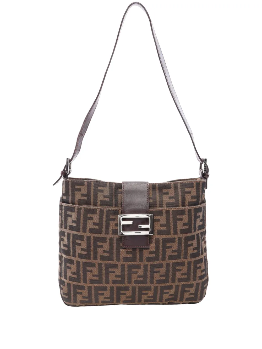 Fendi Pre-Owned 2000-2010 Zucca Schultertasche aus Canvas - Braun