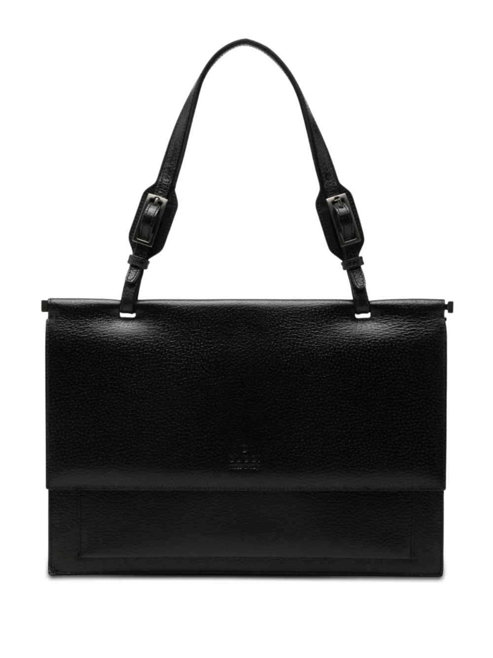 Gucci Pre-Owned Borsa a mano in pelle di vitello pieno fiore con manico 2000-2015 - Nero