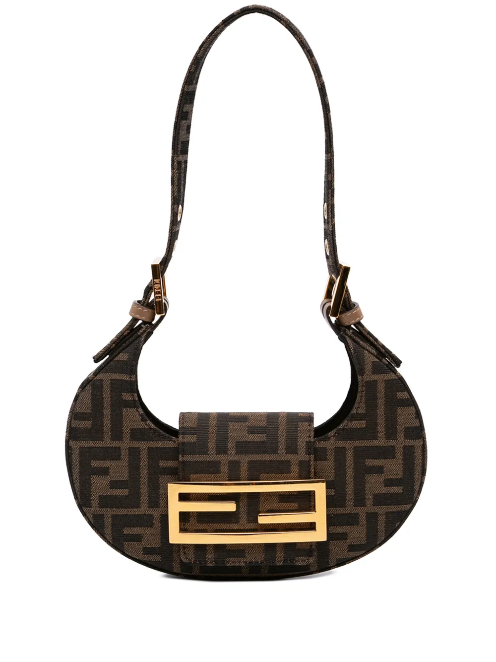 Fendi Pre-Owned 2010-2026 Mini Zucca Canvas Cookie hobo bag - Brown