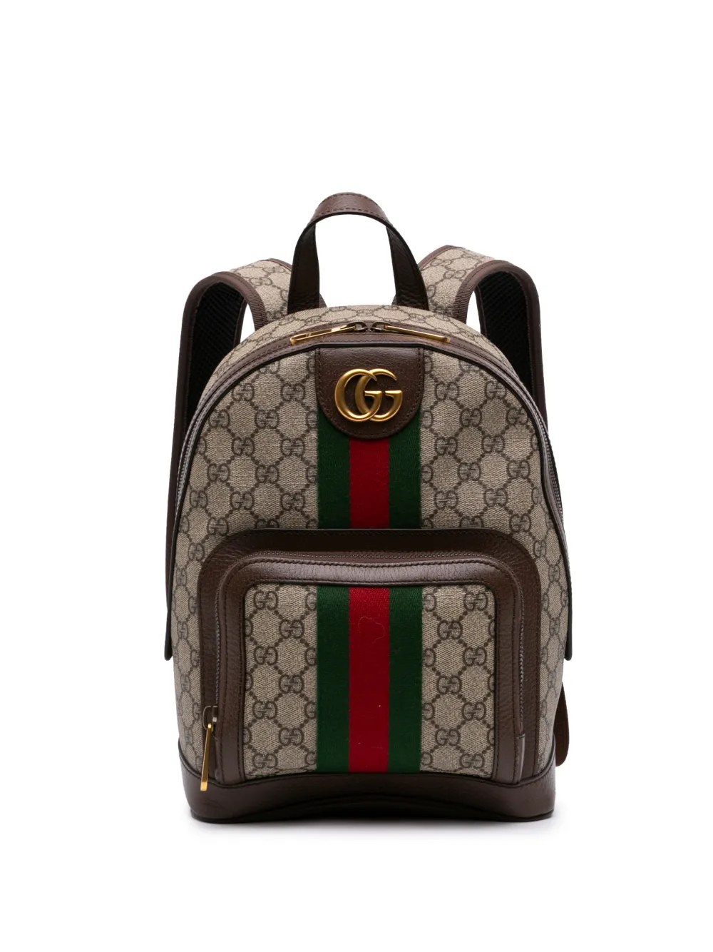 Gucci Pre-Owned 2016-2026 kleiner GG Supreme Flora Ophidia Rucksack - Nude
