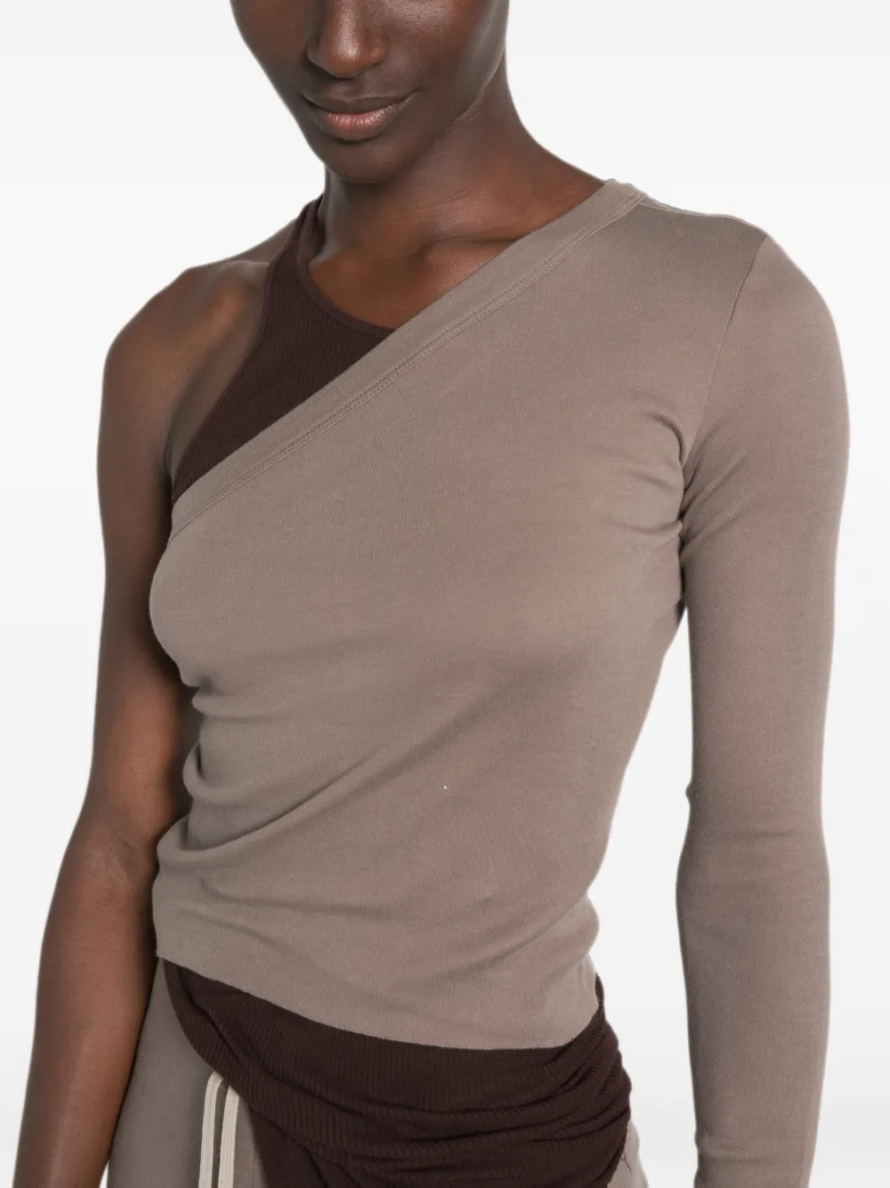 Rick Owens Asymmetrische top Beige