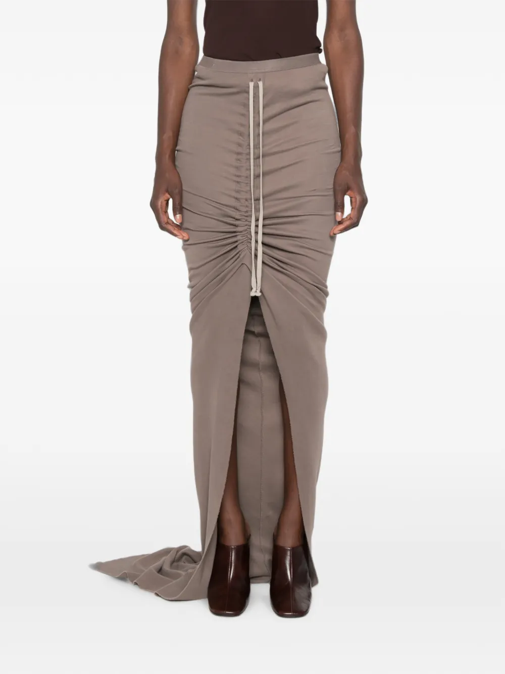 Rick Owens Edfu maxi-rok met trekkoord Grijs