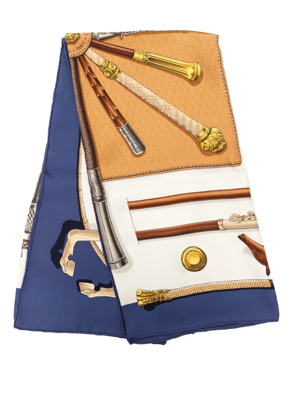 Hermès Pre-Owned 20th Century Cannes et Pommeaux Seidenschal 90cm - Blau