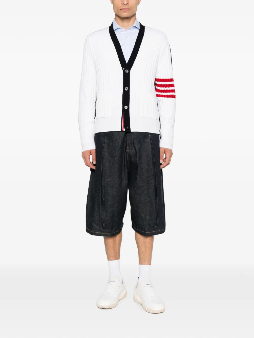 Thom Browne Kabelgebreid vest Wit