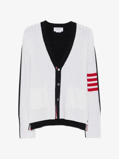 Thom Browne 4-Bar cable-knit cardigan
