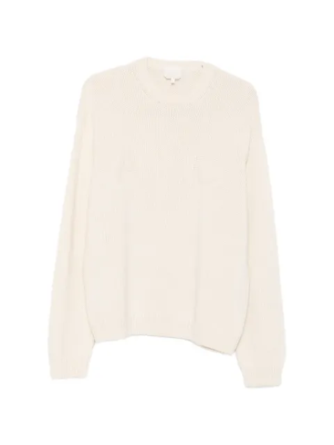 A.P.C. logo-intarsia ribbed-knit sweater