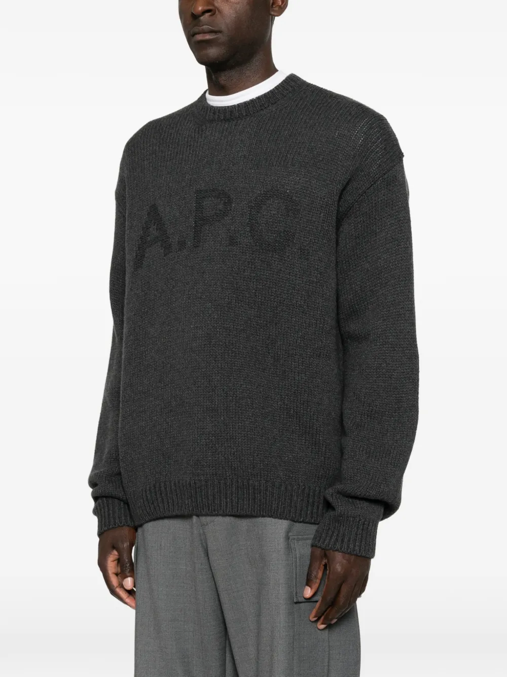 A.P.C. Intarsia trui Grijs