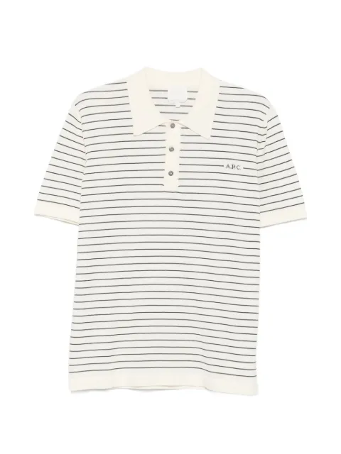 A.P.C. striped short-sleeve polo shirt