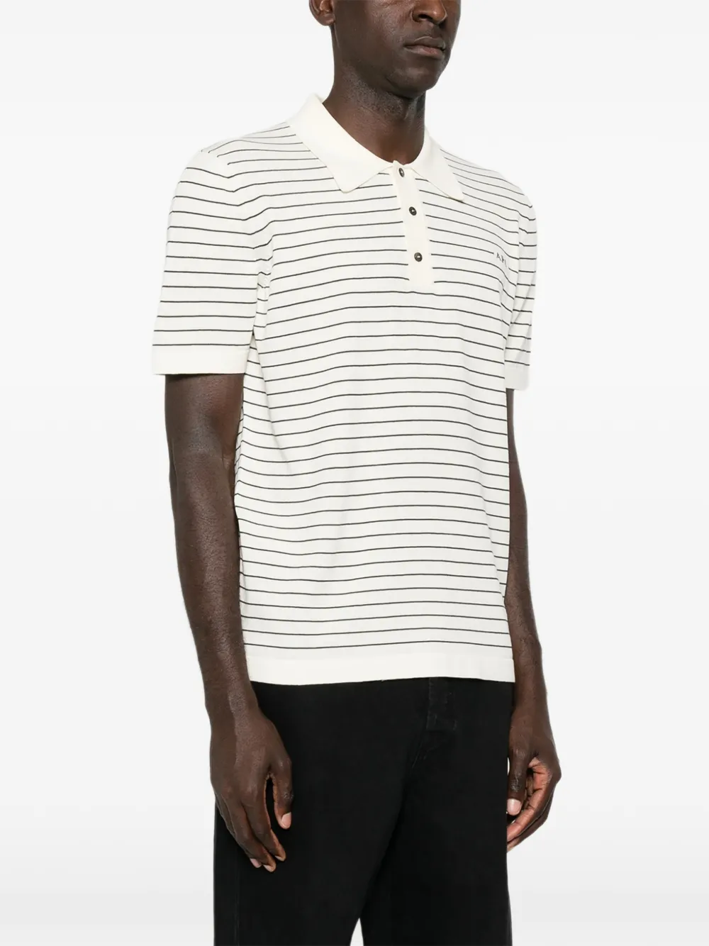 A.P.C. Gestreept poloshirt Beige