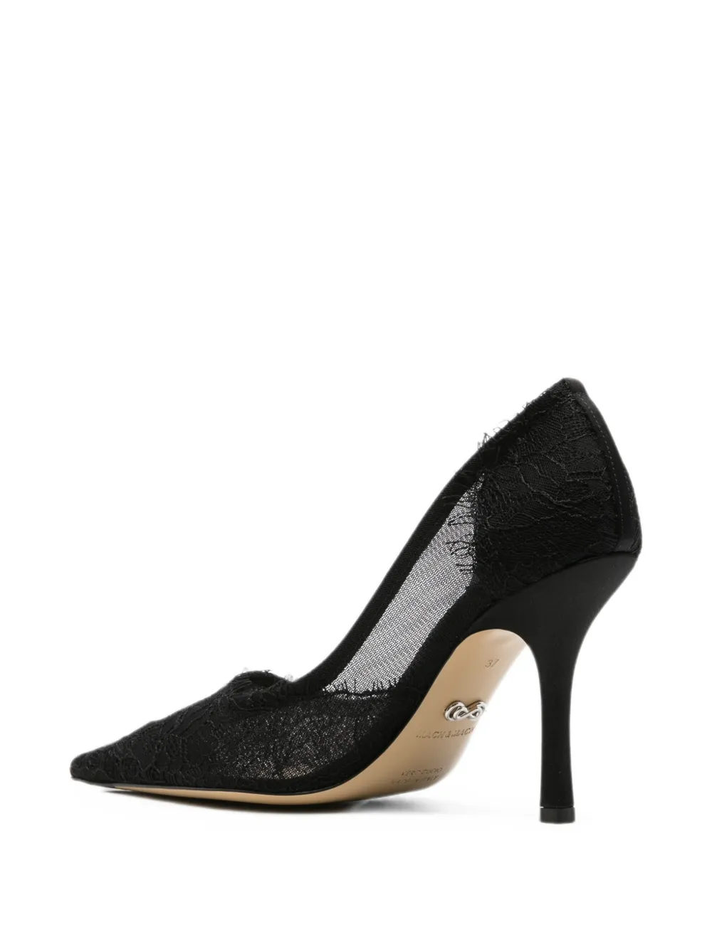 MACH & MACH Devon lace heeled pumps Zwart