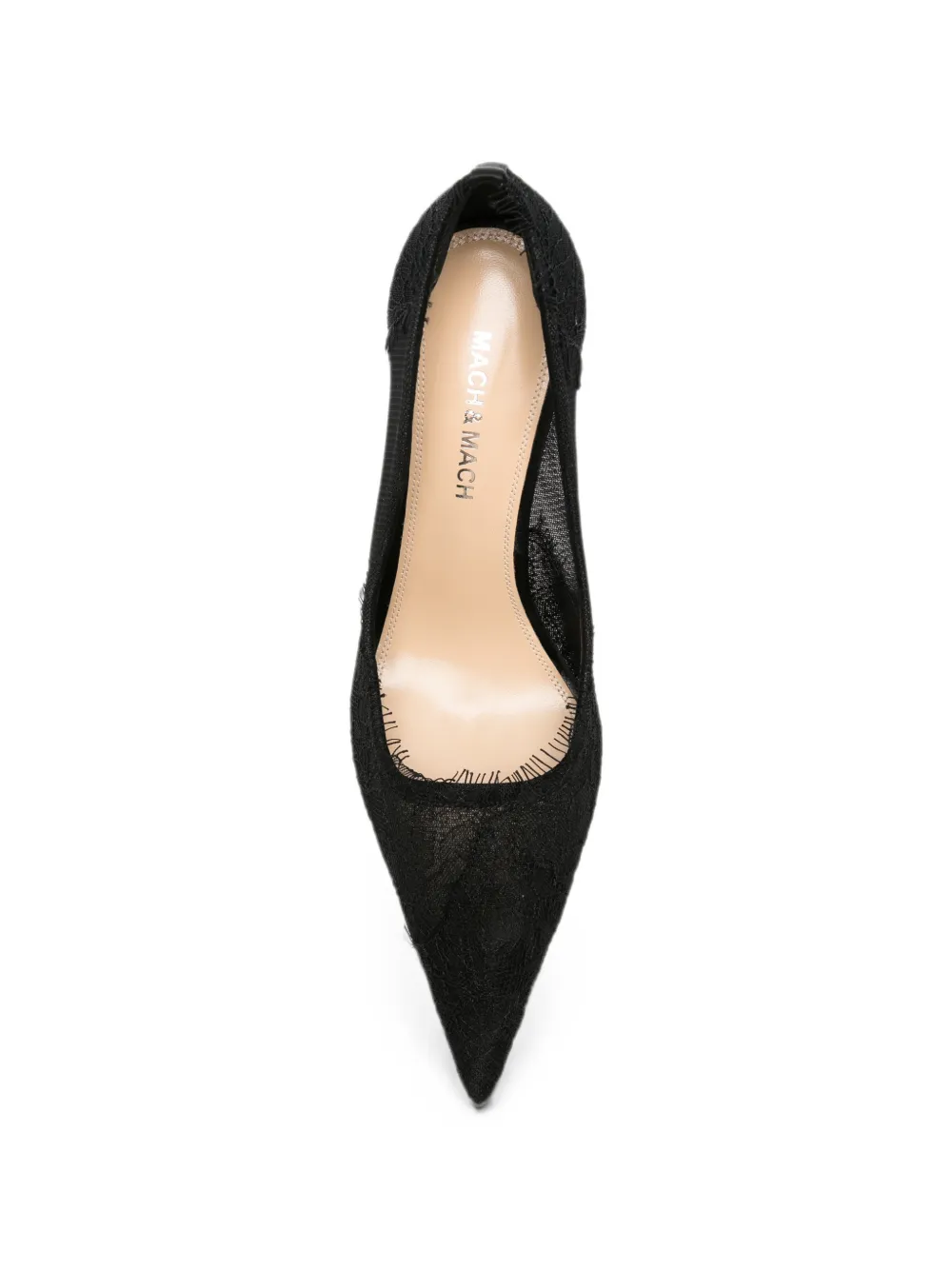 MACH & MACH Devon lace heeled pumps Zwart