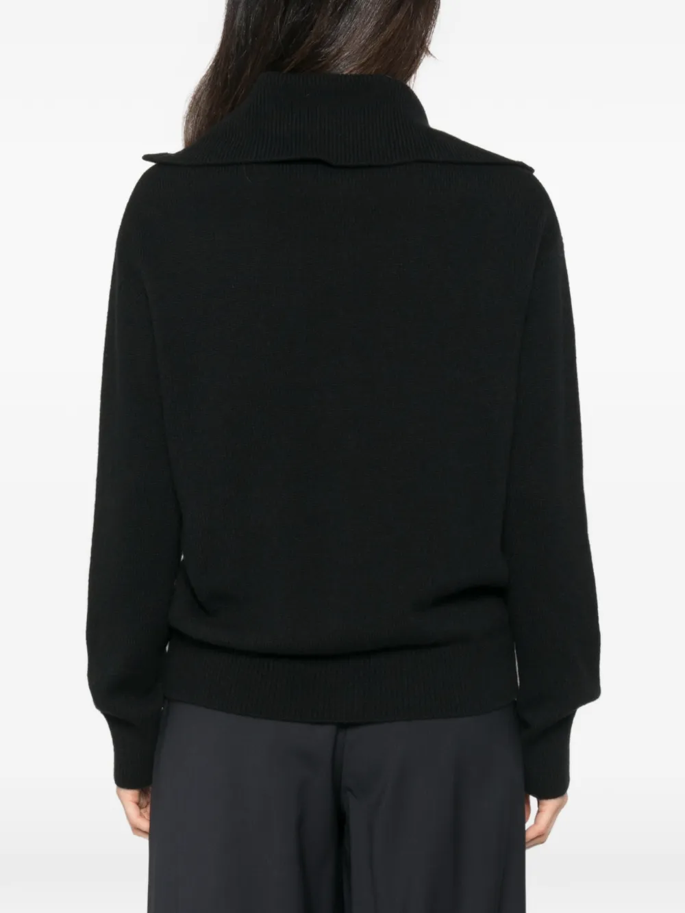 Lisa Yang Denie vest met matrozenkraag en knopen Zwart