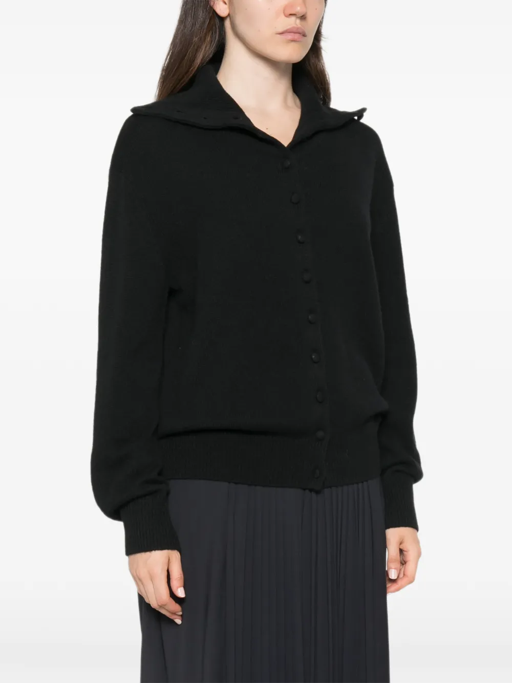Lisa Yang Denie vest met matrozenkraag en knopen Zwart
