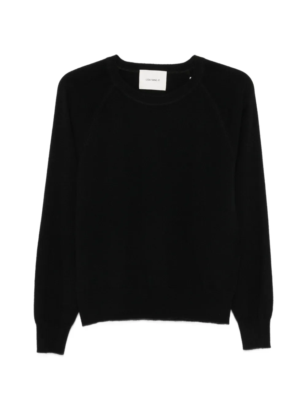 Lisa Yang Cambrie cut-out raglan-sleeve sweater - Nero