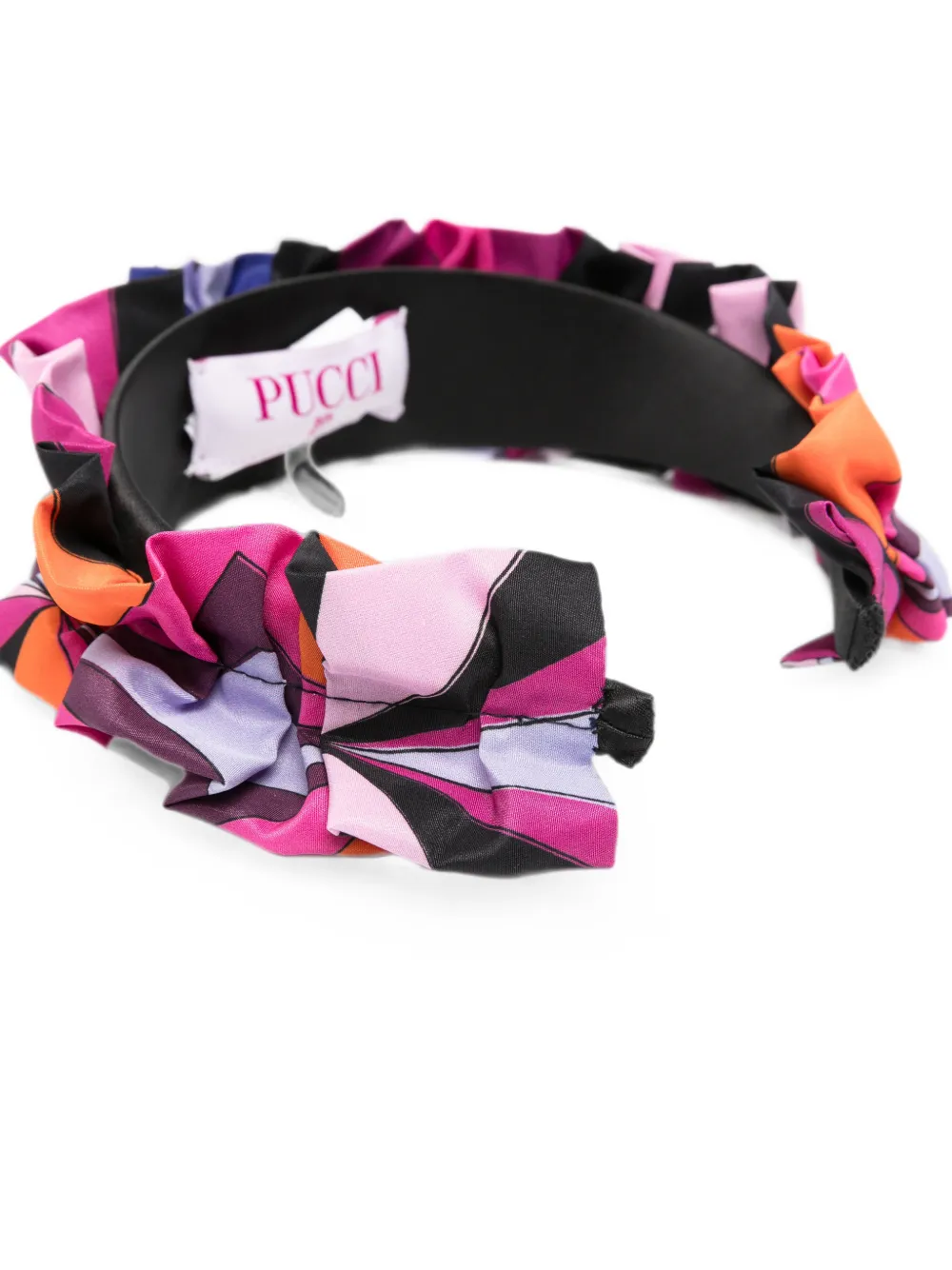 PUCCI Junior Haarband met marmo-print en ruches Roze