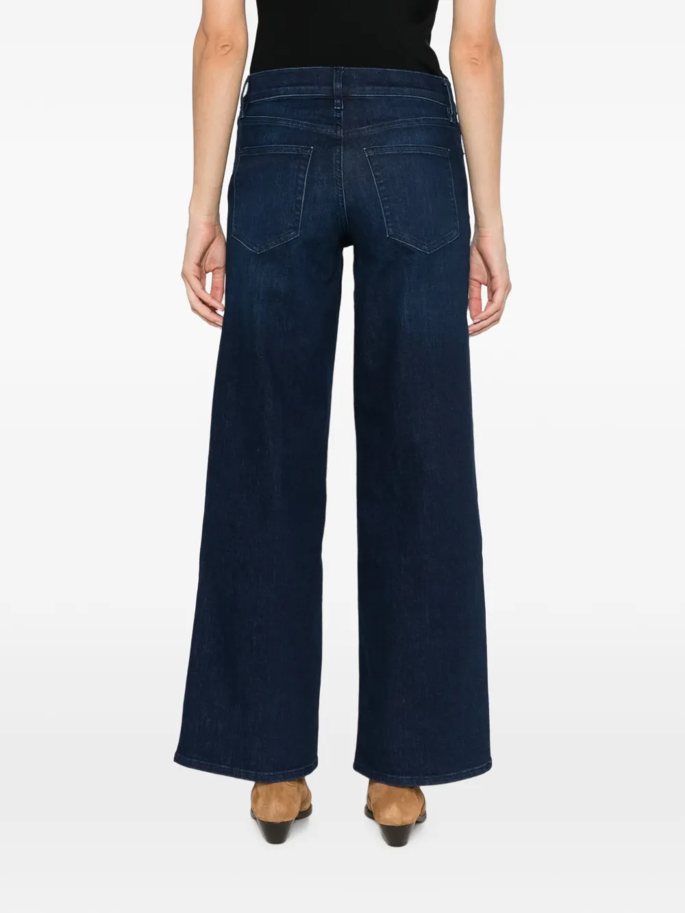 FRAME Jeans met wijde pijpen Blauw