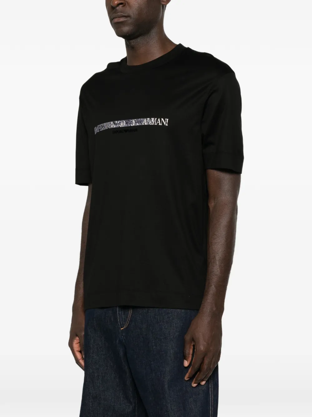 Emporio Armani T-shirt met logoprint Zwart