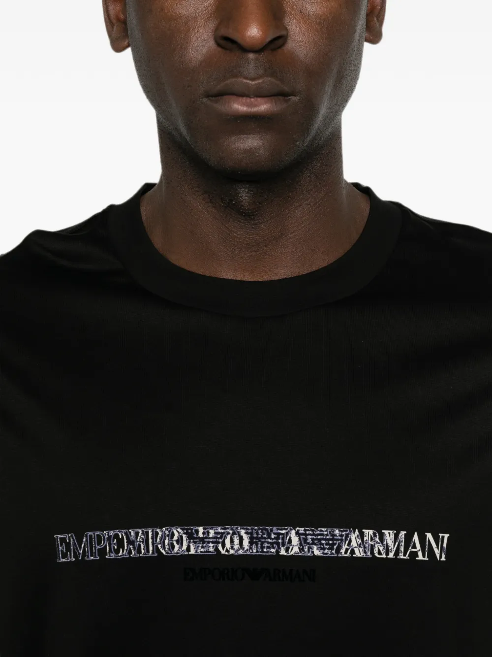 Emporio Armani T-shirt met logoprint Zwart