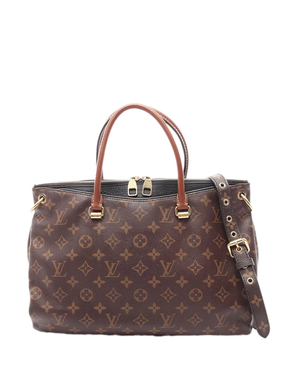 Louis Vuitton Pre-Owned Borsa a tracolla Pallas MM con monogramma 2015 - Marrone