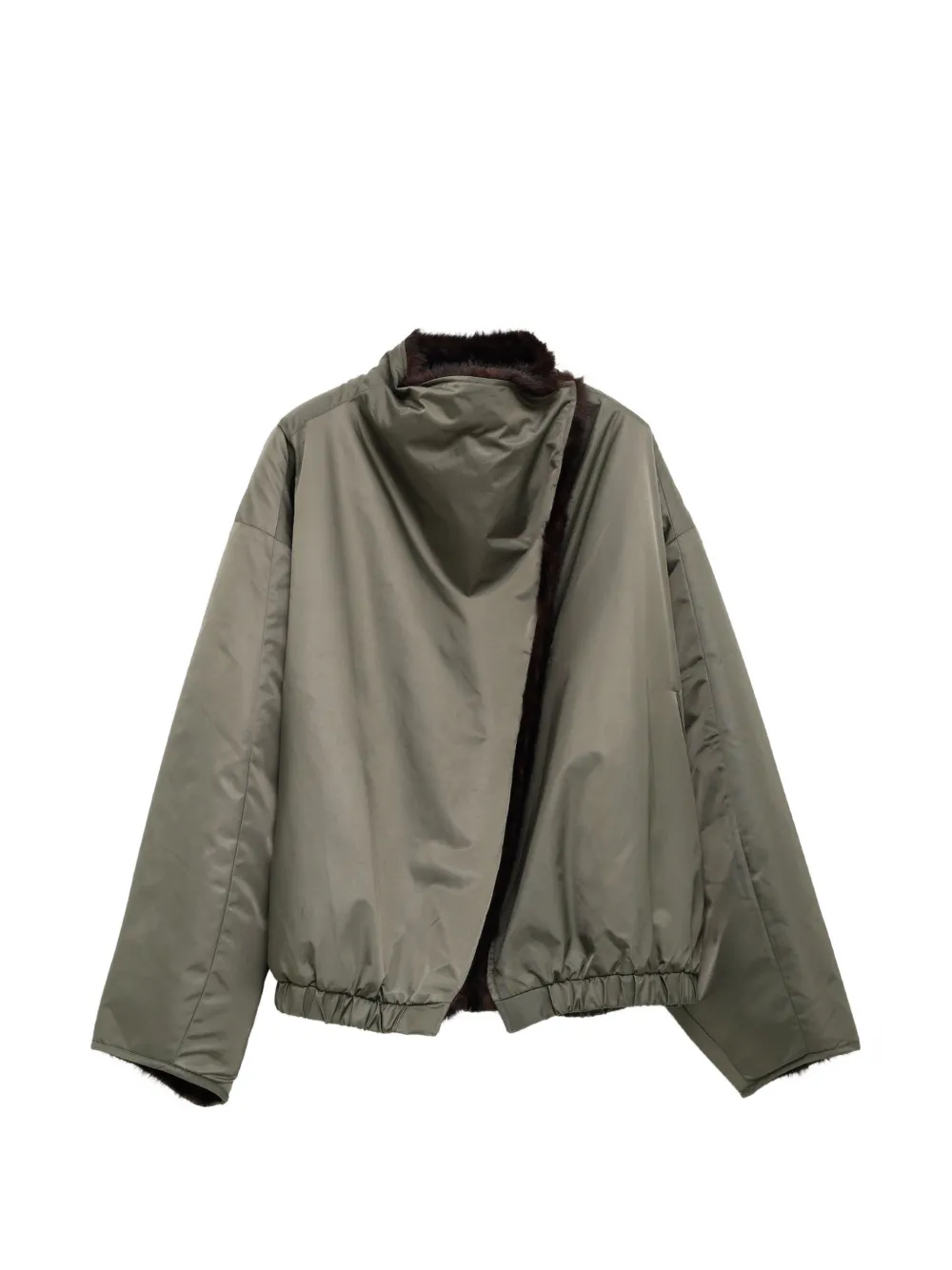 The Frankie Shop Vera faux-fur elasticated-hem jacket