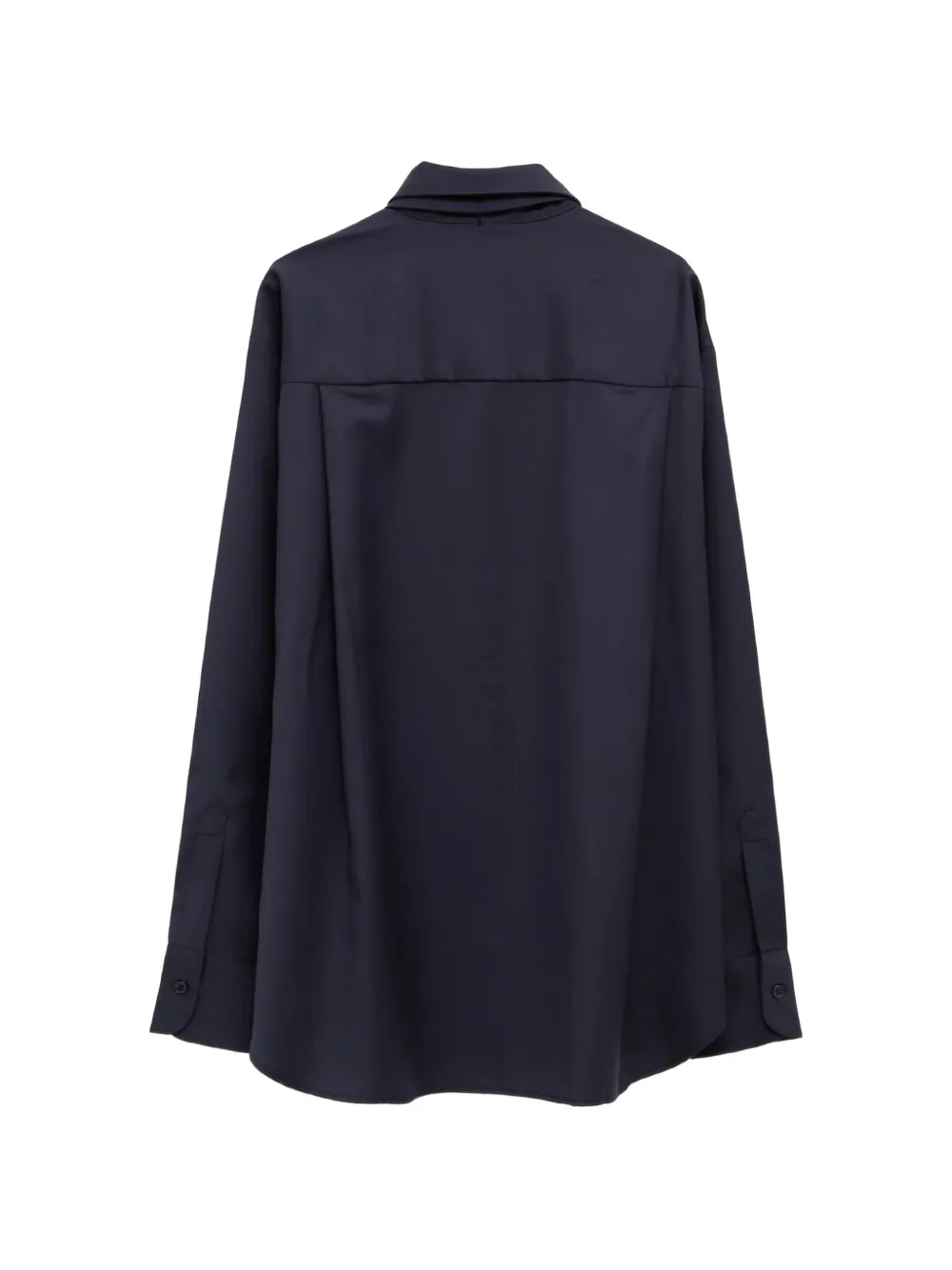 The Frankie Shop Peri blouse met strikkraag Blauw