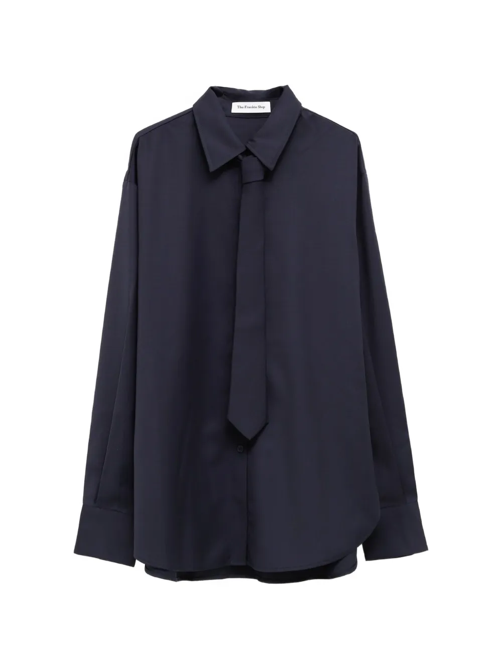 The Frankie Shop Peri tie neck shirt - navy - Blu