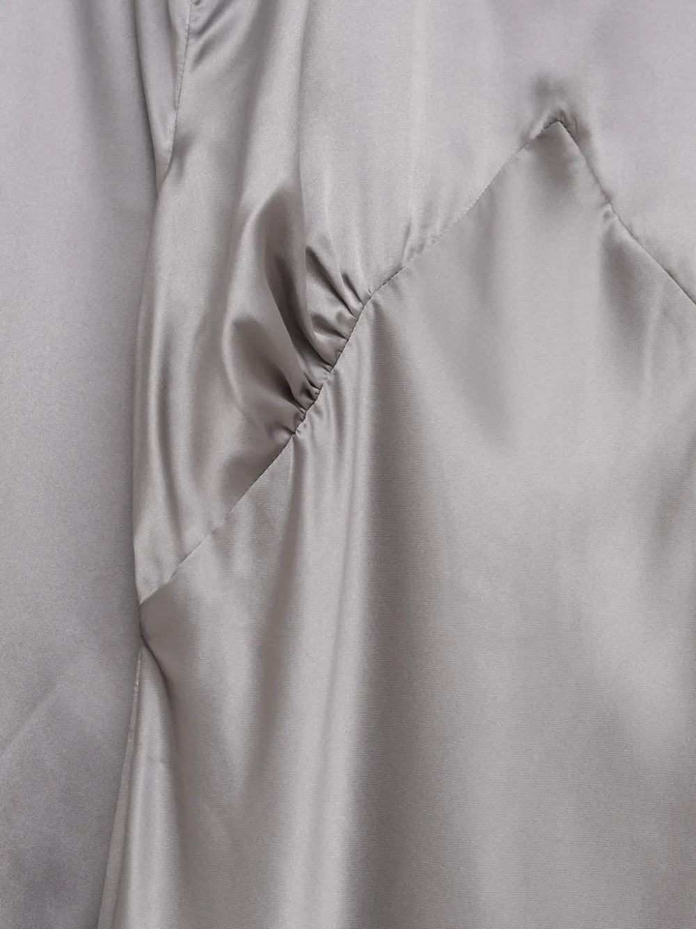 Julie Kegels satin gathered-detail maxi dress Grijs