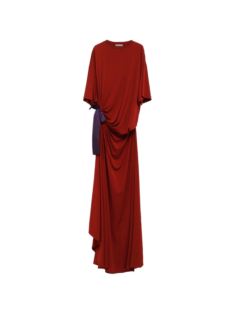 Balenciaga bow-detail draped maxi dress - Rosso