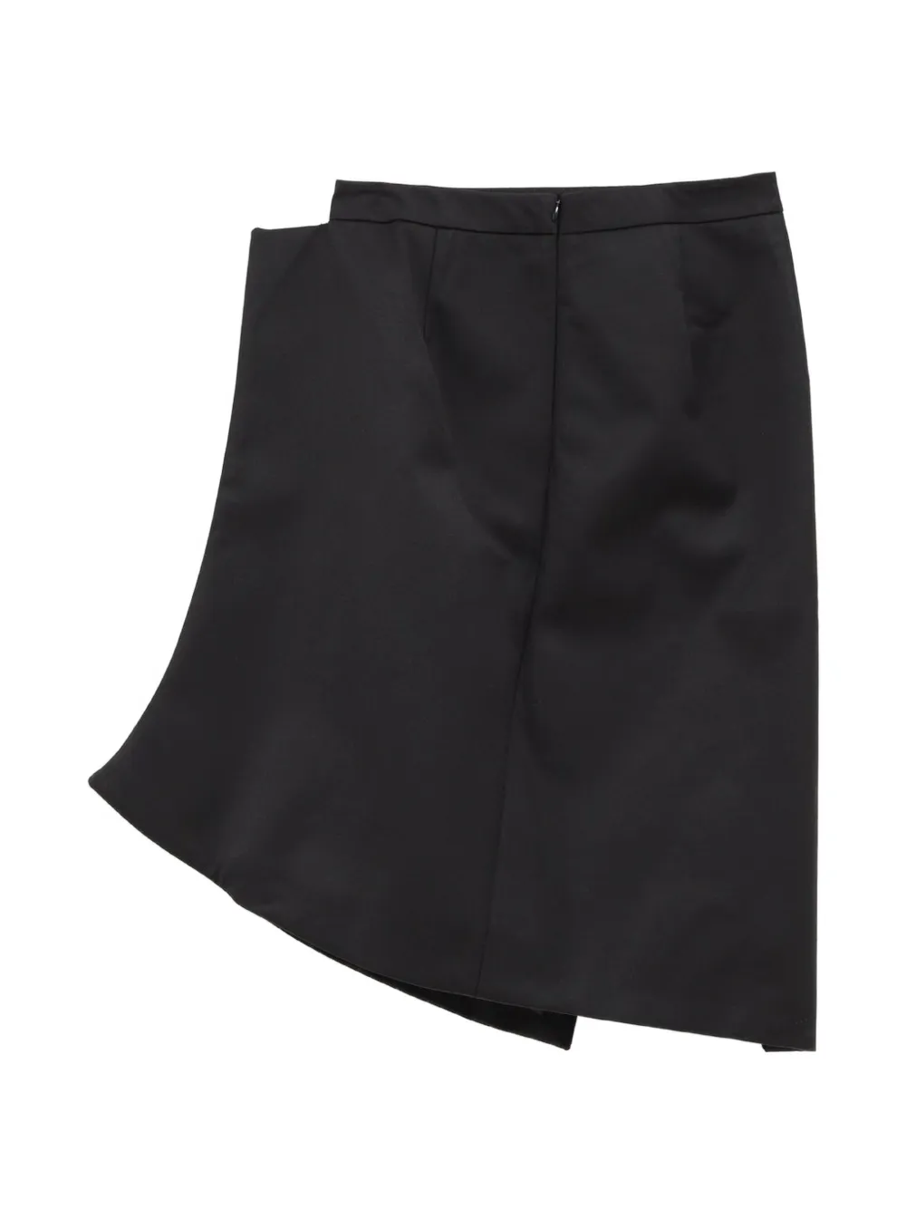 Julie Kegels asymmetric slit midi skirt - Nero