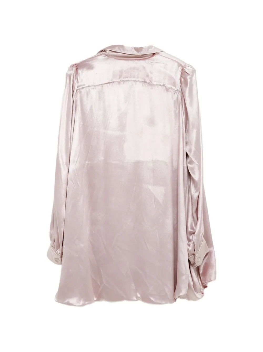 Julie Kegels satin-finish button-down mini dress Roze