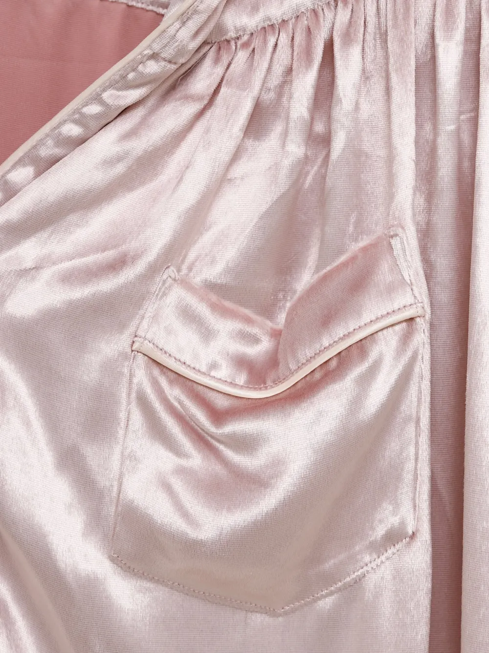 Julie Kegels satin-finish button-down mini dress Roze