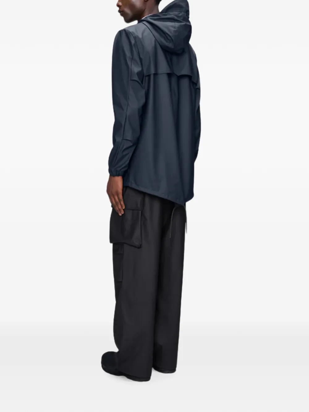 Rains Jack met trekkoord capuchon en staart Blauw