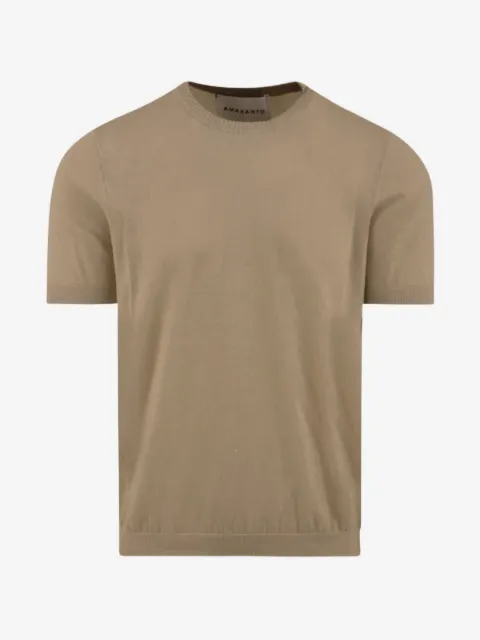 AMARANTO  fine-knit short-sleeve sweater