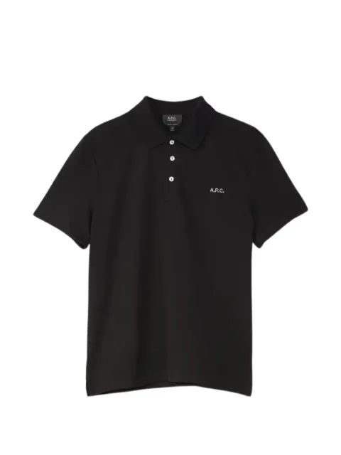 A.P.C. logo-print cotton polo shirt