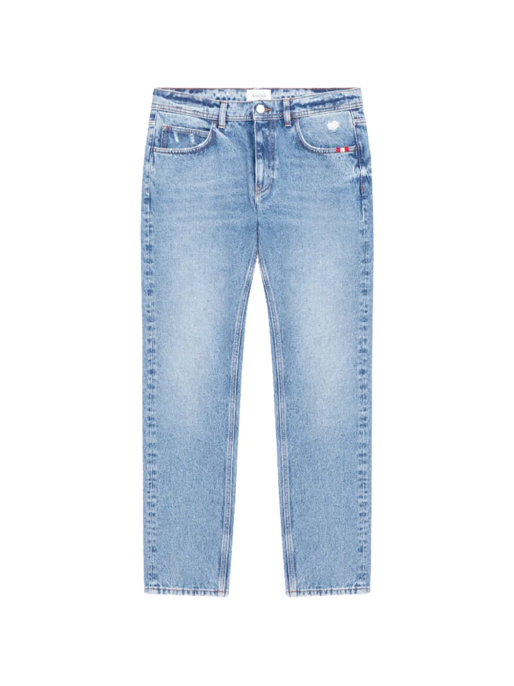 AMISH whiskered skinny-fit jeans - Blu