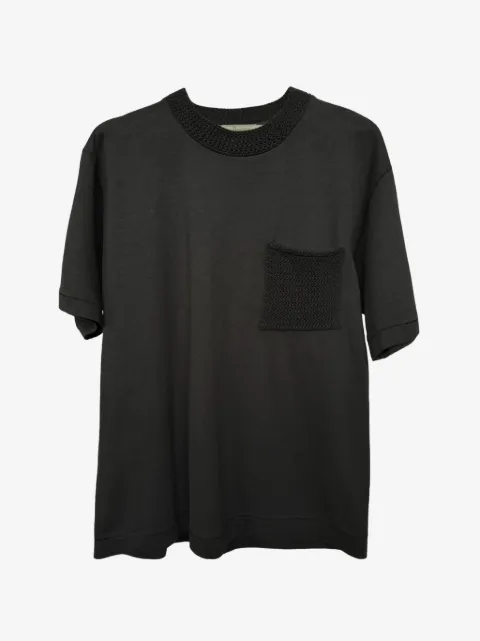 atomo factory crochet-trim pocket T-shirt