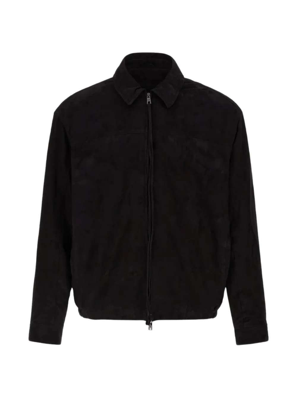 Giorgio Brato suede shirt-collar jacket - Nero