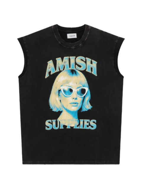 AMISH graphic-print sleeveless tank top