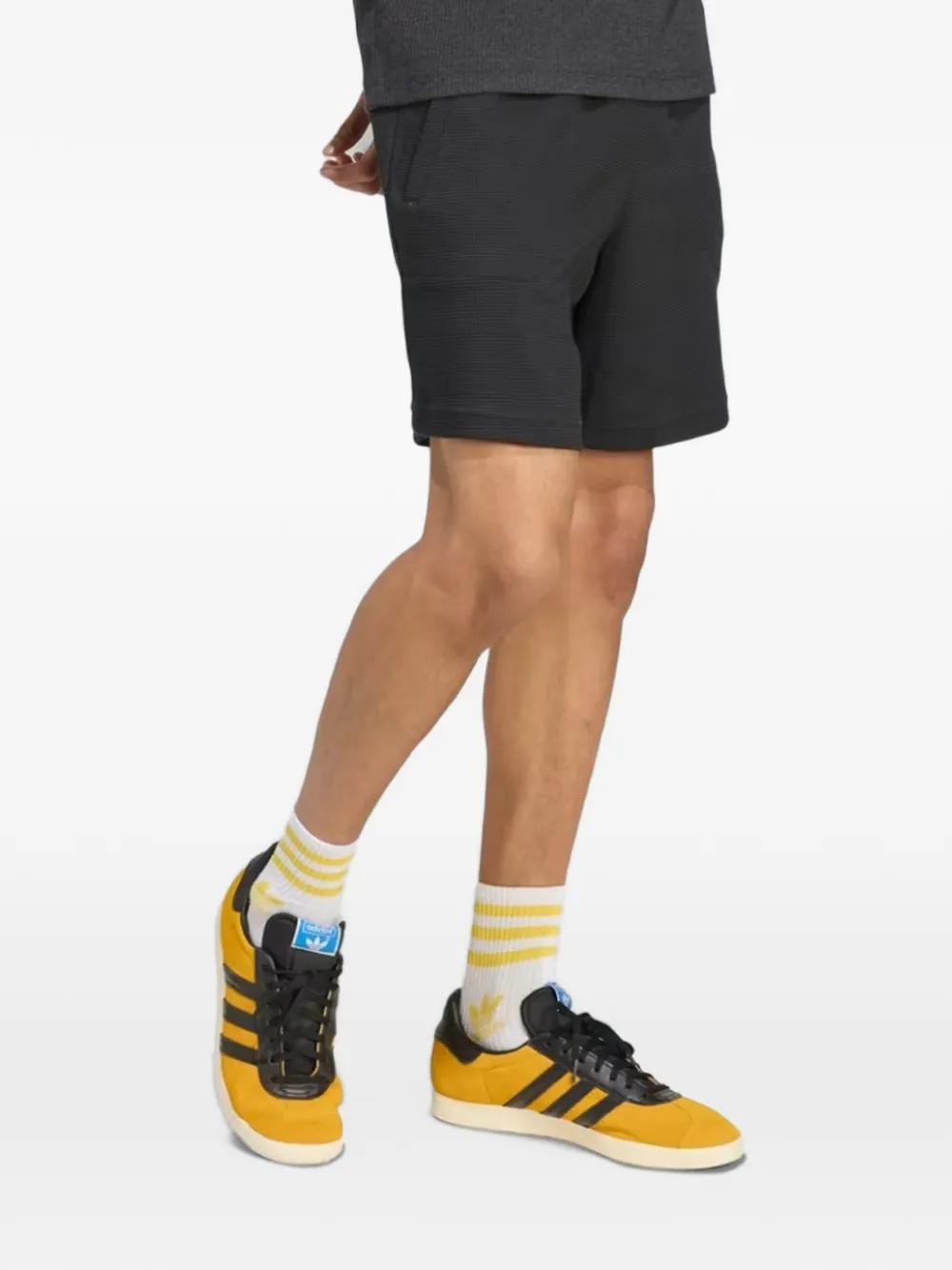 adidas logo-embroidered shorts Zwart