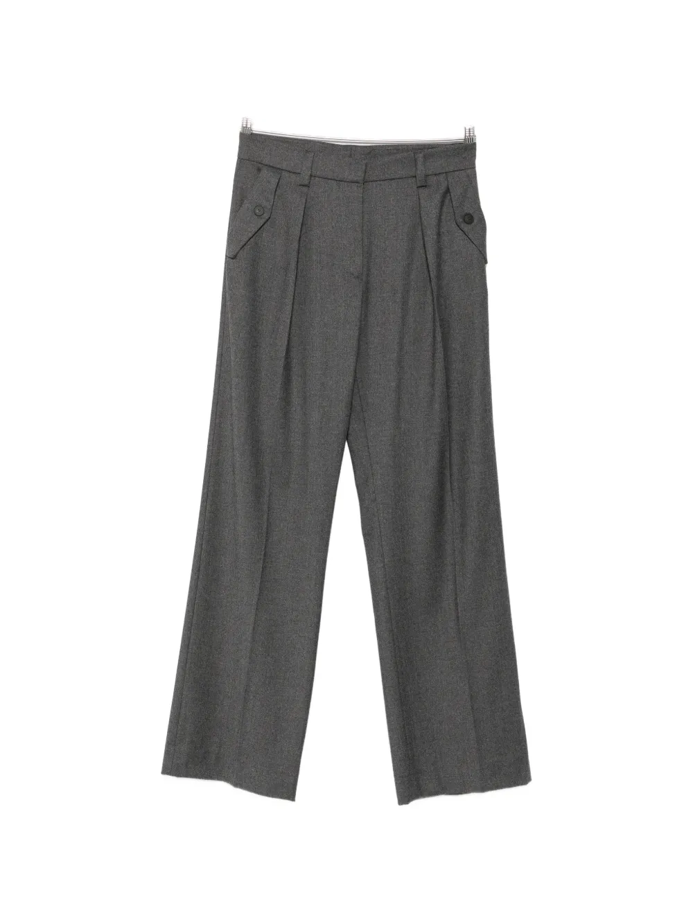 Antonelli Salice Pleated Wide-leg Trousers In Gray