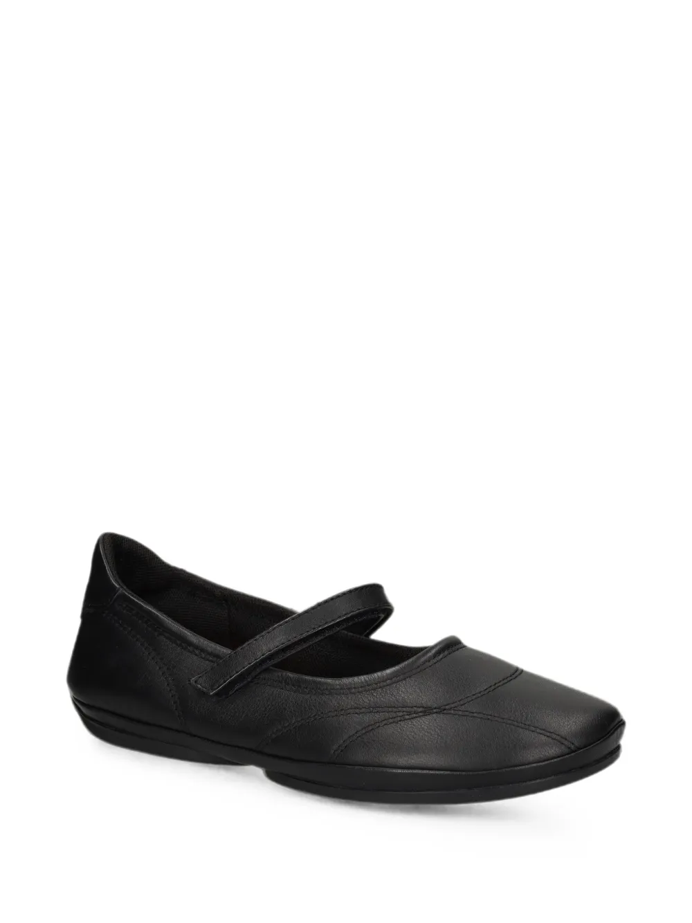 Camper Right Nina touch-strap ballet flats Zwart