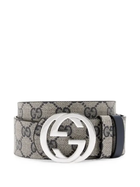 Gucci cinturón reversible con hebilla G entrelazada
