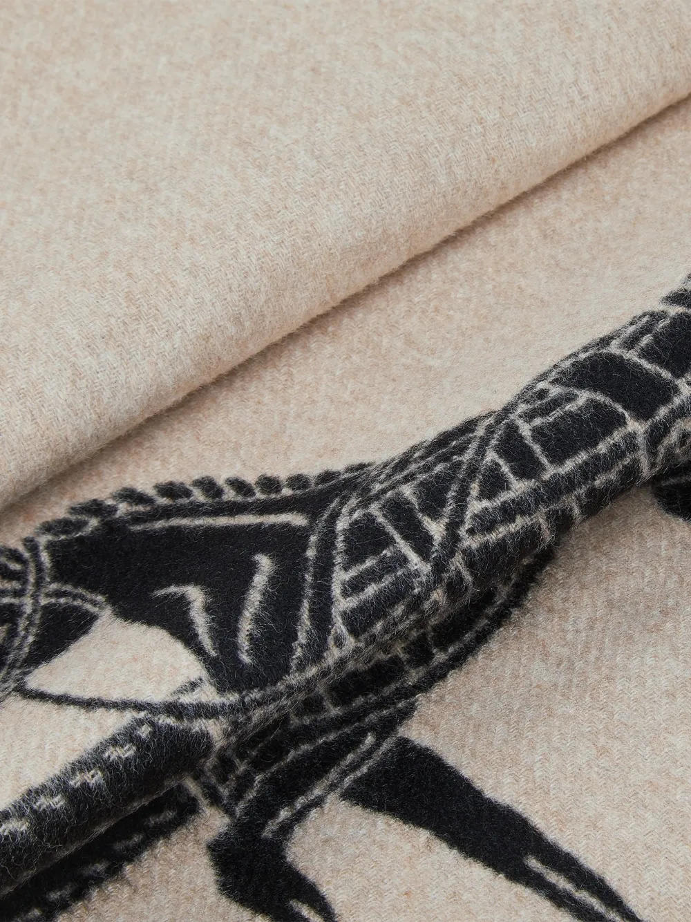 FENDI Selleria intarsia gebreide sjaal Beige