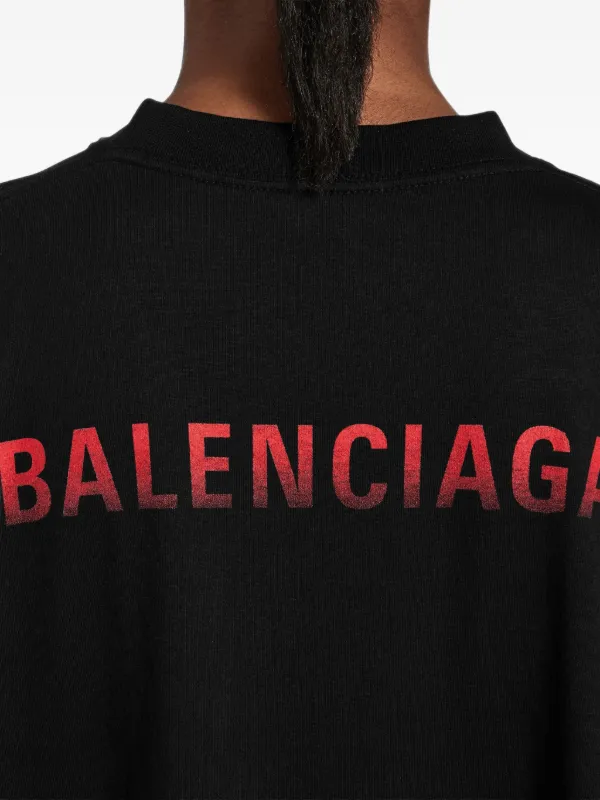 Balenciaga logo-print cape-back T-shirt | Black | FARFETCH