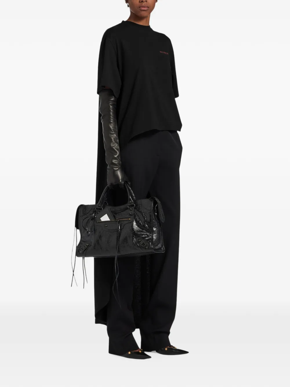 Balenciaga logo-print cape-back T-shirt | Black | FARFETCH