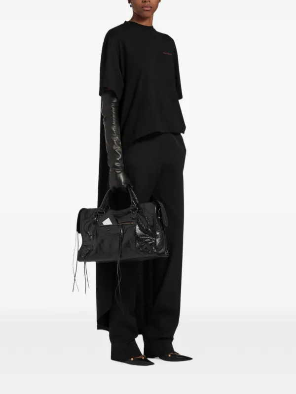 Balenciaga logo-print cape-back T-shirt | Black | FARFETCH