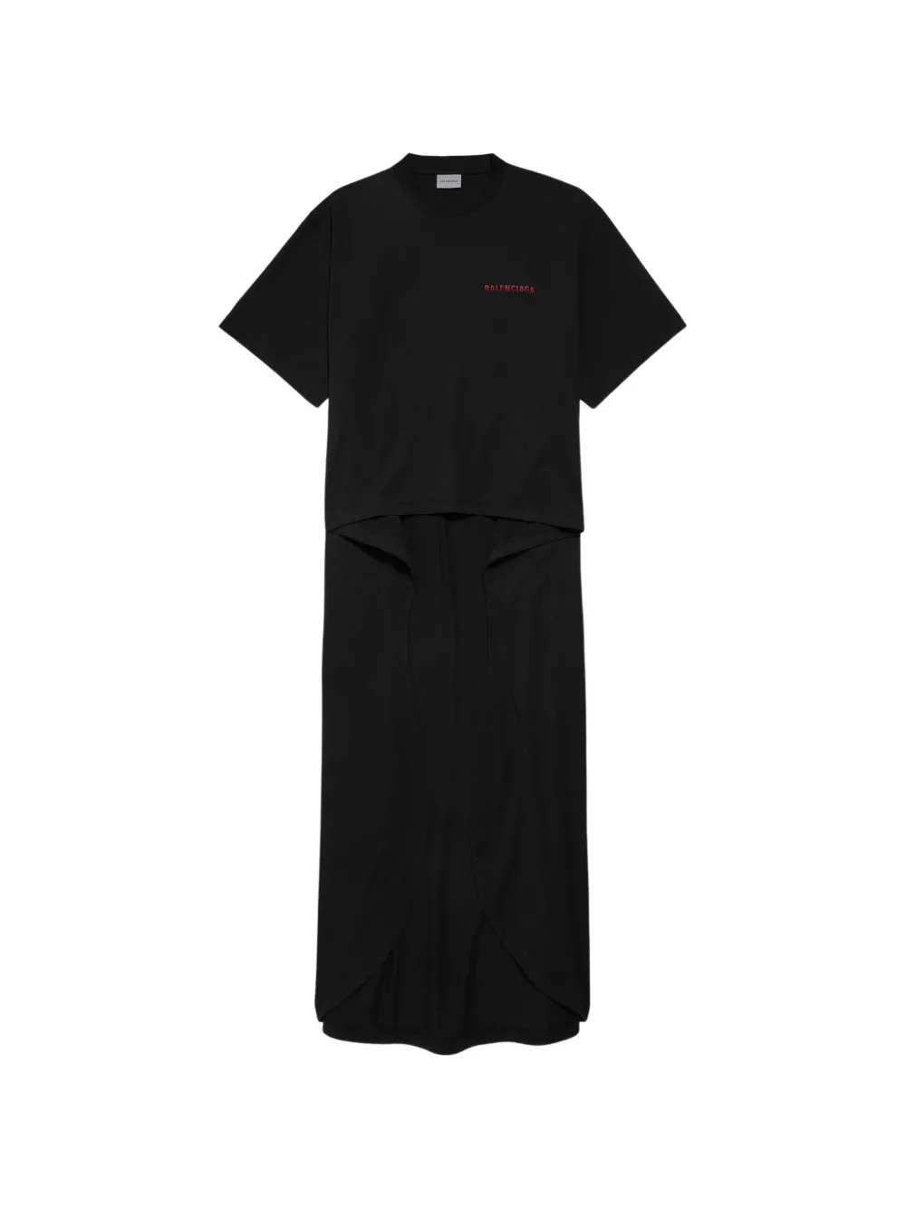 Balenciaga Logo-print Cape-back T-shirt In 블랙